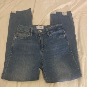 Frame “Le High” Denim Women's Distressed Blue Jeans